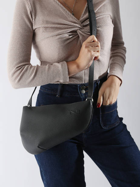 Leather Crossbody Bag Large City Perle Nathan baume Gray n city 1 other view 1