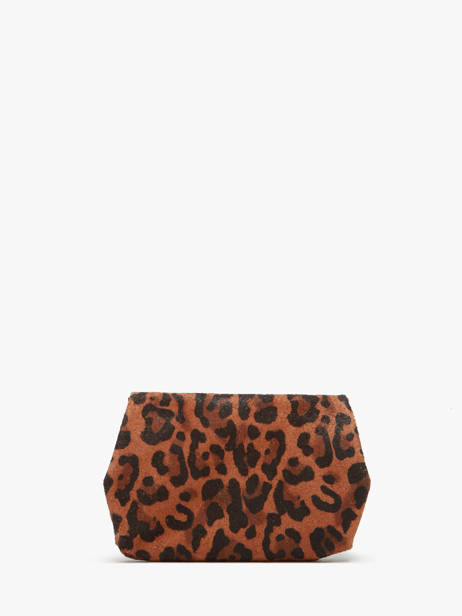 Porte-monnaie Cuir Paul marius Noir leopard GUSTALEO vue secondaire 2