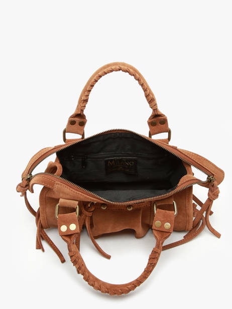 Sac Bandoulière Velvet Cuir Milano Marron velvet VE24093 vue secondaire 3