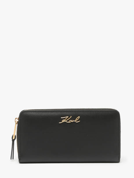 Wallet Leather Karl lagerfeld Black k signature A1W32106