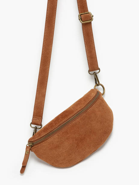 Sac Banane Milano Marron velvet VE19091 vue secondaire 2