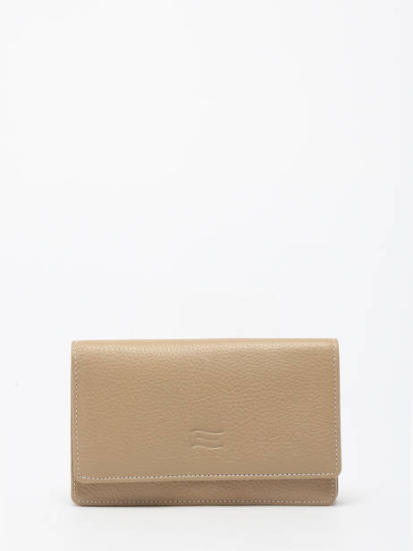 Leather Caviar Wallet Crinkles Beige caviar 14001