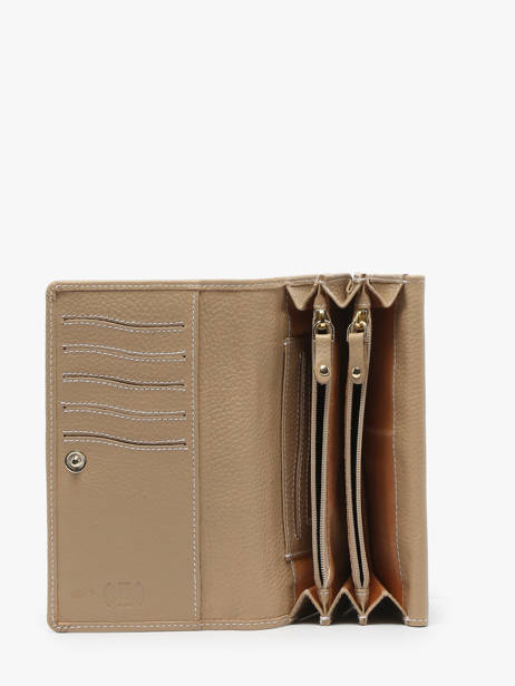 Leather Caviar Wallet Crinkles Beige caviar 14001 other view 1