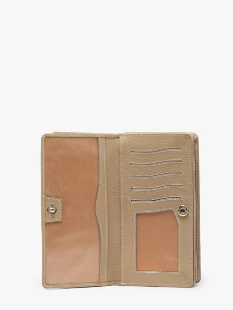 Leather Caviar Wallet Crinkles Beige caviar 14001 other view 2