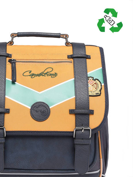 2-compartment Backpack Cameleon Yellow vintage urban PBVBSD39 other view 2