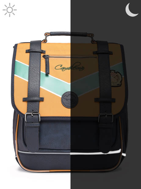 2-compartment Backpack Cameleon Yellow vintage urban PBVBSD39 other view 8