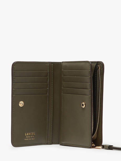 Leather Origami Wallet Lancel Green origami A13423 other view 1