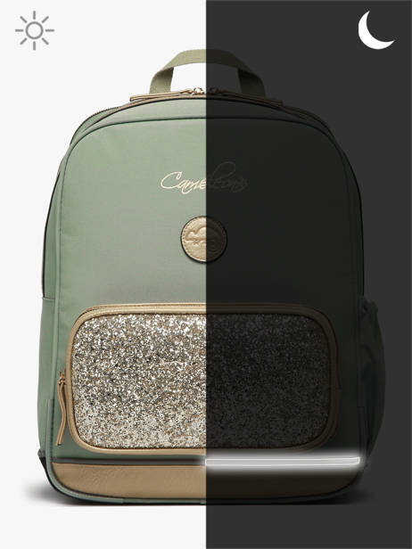 2-compartment Backpack Cameleon Green vintage fantasy SO40 other view 8