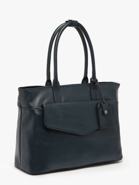 Porte Documents Flandres 3 Compartiments + Pc 15'' Cuir Etrier Bleu flandres EFLA823B vue secondaire 2