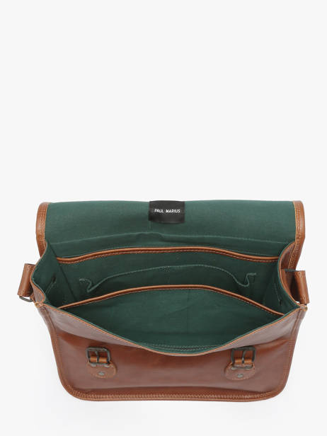 Medium Leather La Sacoche Crossbody Bag Paul marius Brown vintage M other view 3