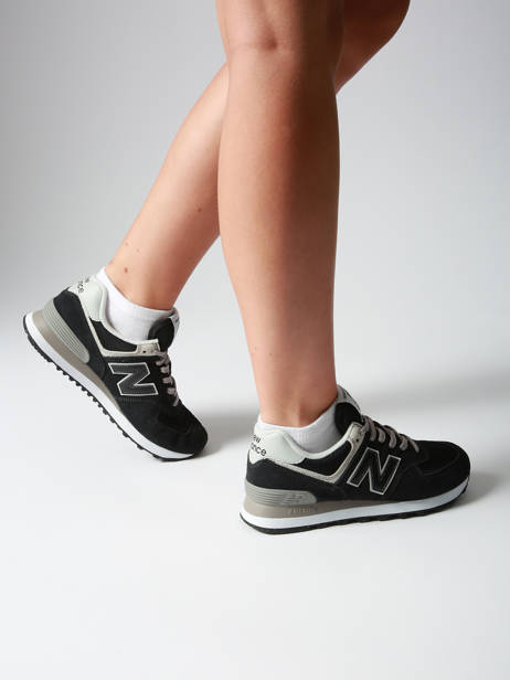 Sneakers 574 En Cuir New balance Noir boy ML574EVB vue secondaire 1