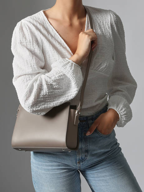 Shoulder Bag Smooth Leather Lancaster Beige smooth 437-02 other view 1
