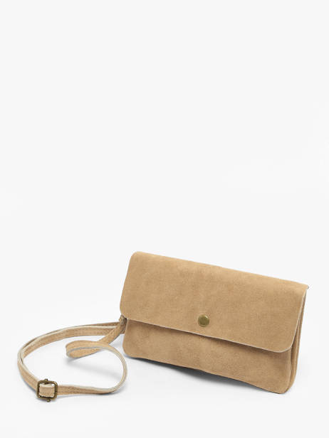 Shoulder Bag Velvet Leather Milano Beige velvet VE23067 other view 2