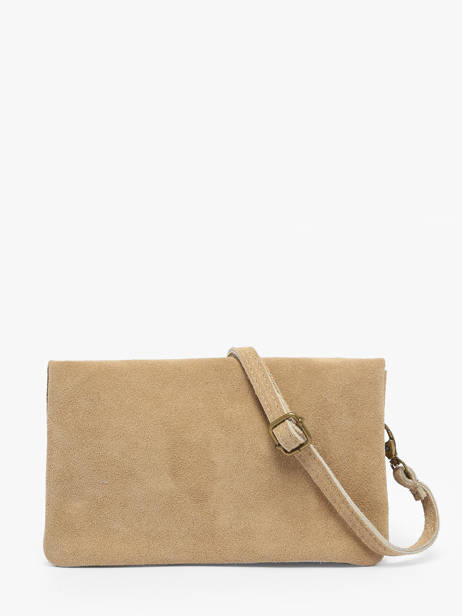 Shoulder Bag Velvet Leather Milano Beige velvet VE23067 other view 4