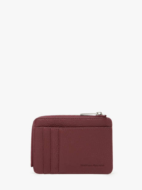 Leather Coin Purse With Card Slots Nathan baume Red original n 217N other view 2
