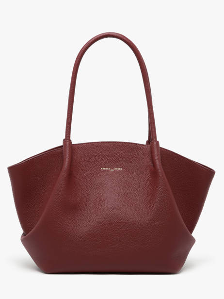 Sac Porté épaule Galatée Cuir Nathan baume Rouge nymphea 3 vue secondaire 4