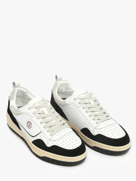 Sneakers La Vernaz En Cuir Serge blanco Noir men CHA2340P vue secondaire 1