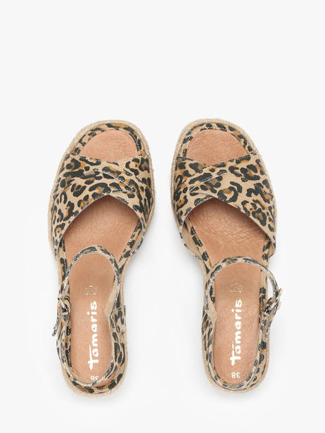 Sandales Talon Compensé Tamaris Multicolore women 42 vue secondaire 3