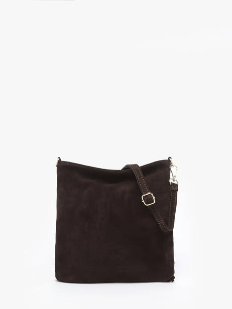 Shoulder Bag Velvet Leather Milano Brown velvet VE25061 other view 4