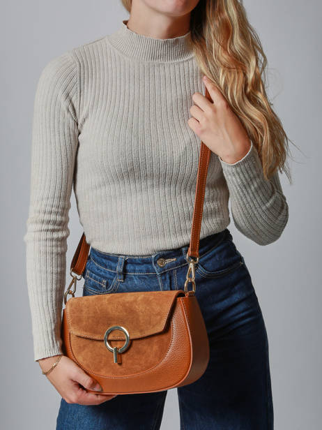 Shoulder Bag Velvet Caviar Leather Milano Orange velvet caviar VC25069 other view 1