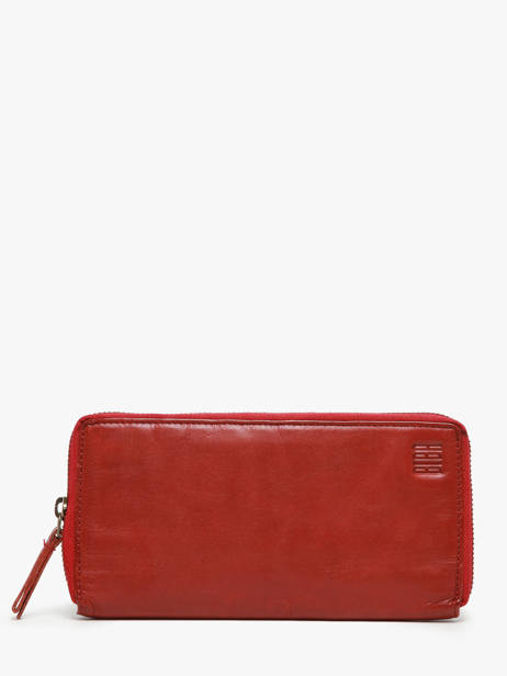 Wallet Leather Biba Red heritage BT10