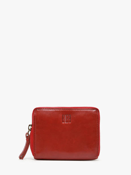Leather Texas Coin Purse Biba Red heritage BT11