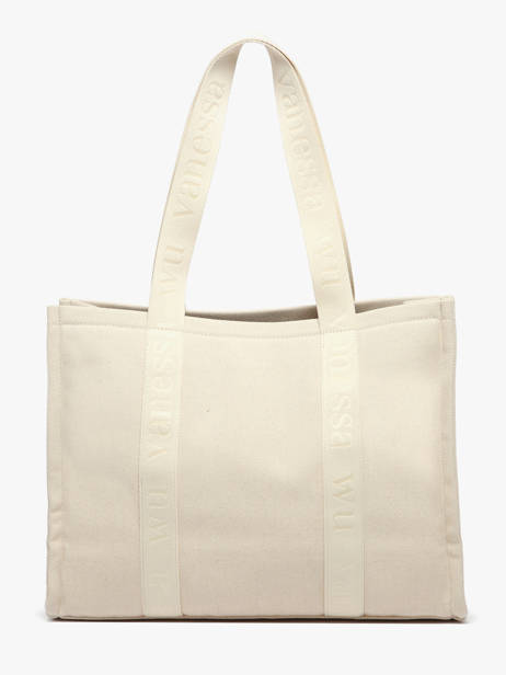 Shoulder Bag Cabas Cotton Vanessa wu Beige cabas MA0135 other view 3