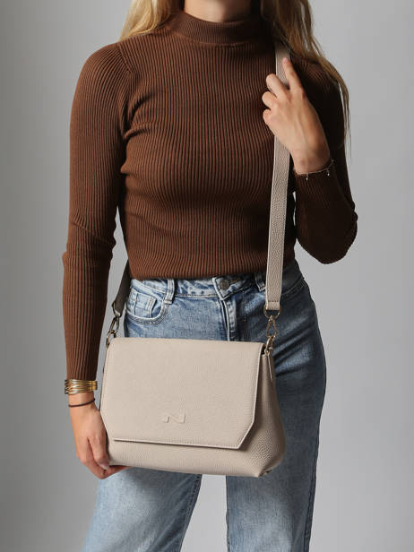 Sac Bandoulière Tycia Cuir Nathan baume Beige victoria 89 vue secondaire 1