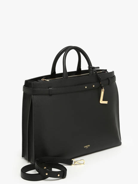 Cabas Faubourg Cuir Lancel Noir faubourg A13792 vue secondaire 2