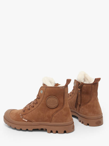 Bottines En Cuir Palladium Marron accessoires 95982291 vue secondaire 2