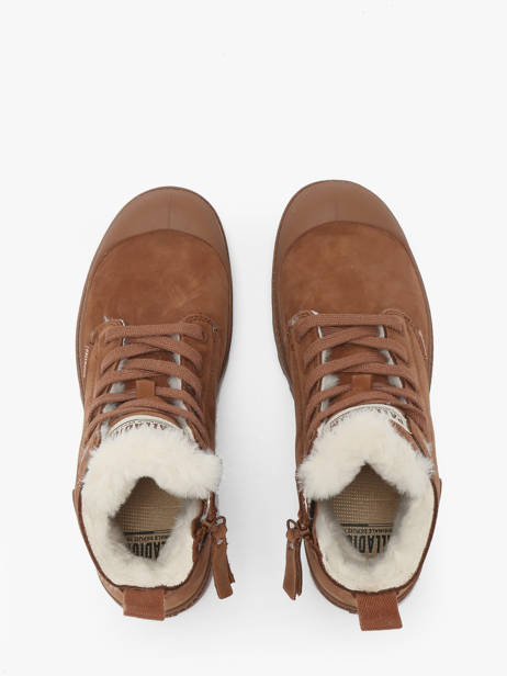 Bottines En Cuir Palladium Marron accessoires 95982291 vue secondaire 3