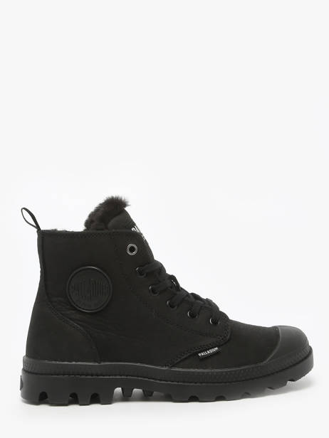 Bottines Pampa Hi Zip Wl En Cuir Palladium Noir accessoires 95982010
