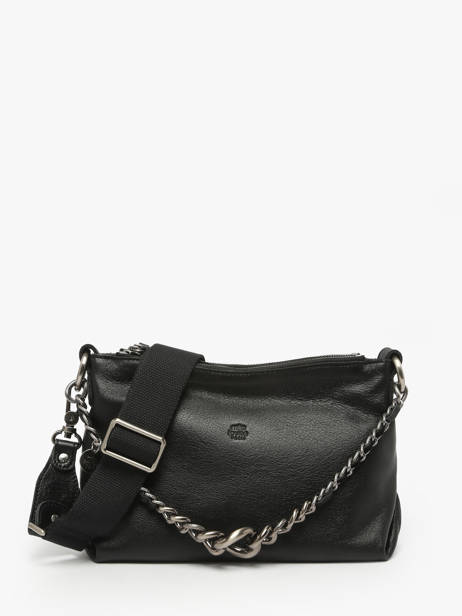Sac Bandoulière Vintage Cuir Mila louise Noir vintage 3864C
