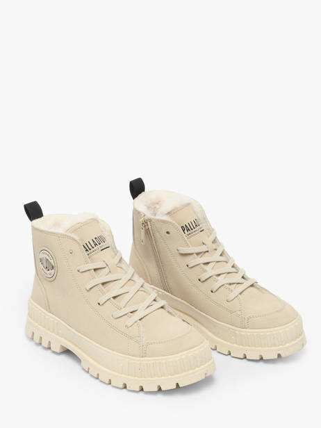 Bottines En Cuir Palladium Beige accessoires 74353210 vue secondaire 1