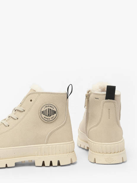 Bottines En Cuir Palladium Beige accessoires 74353210 vue secondaire 2