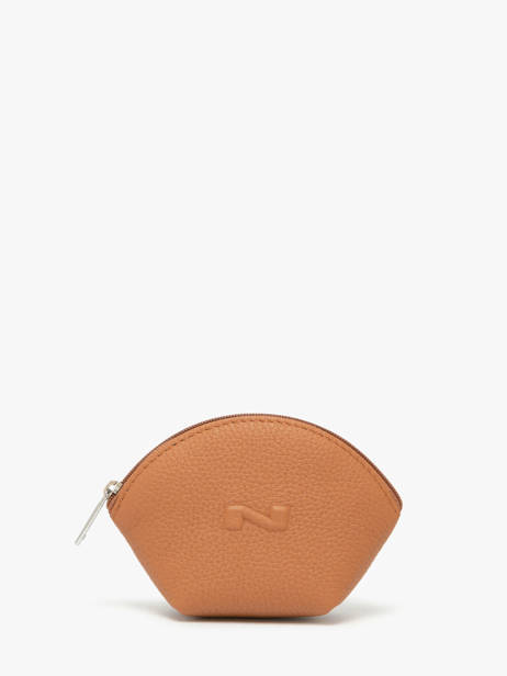 Porte-monnaie Cuir Nathan baume Marron original n 340N
