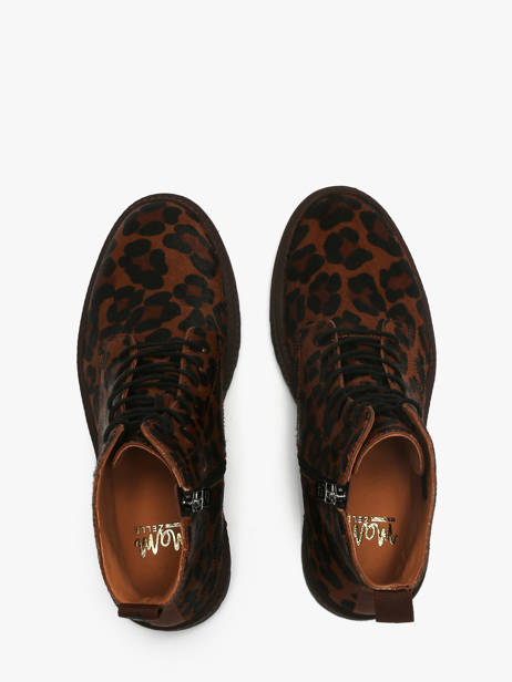 Bottines En Cuir Mam'zelle Marron accessoires CSGOZ41 vue secondaire 3