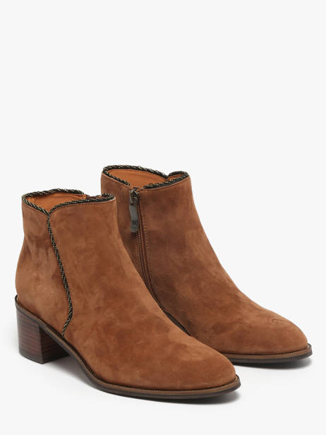 Bottines à Talon Tiglon En Cuir Mam'zelle Marron accessoires CSIUY48 vue secondaire 1