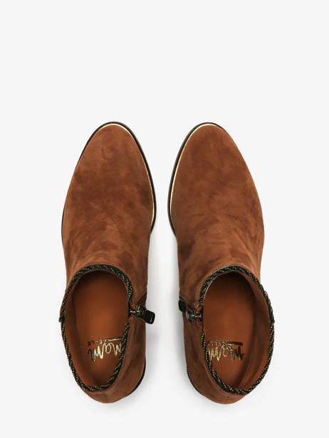 Bottines à Talon Tiglon En Cuir Mam'zelle Marron accessoires CSIUY48 vue secondaire 3