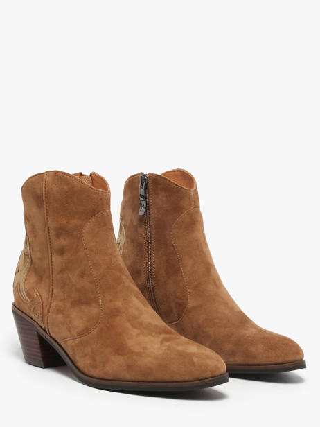 Bottines à Talon En Cuir Mam'zelle Marron accessoires CSGGF41 vue secondaire 1