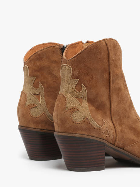 Bottines à Talon En Cuir Mam'zelle Marron accessoires CSGGF41 vue secondaire 2