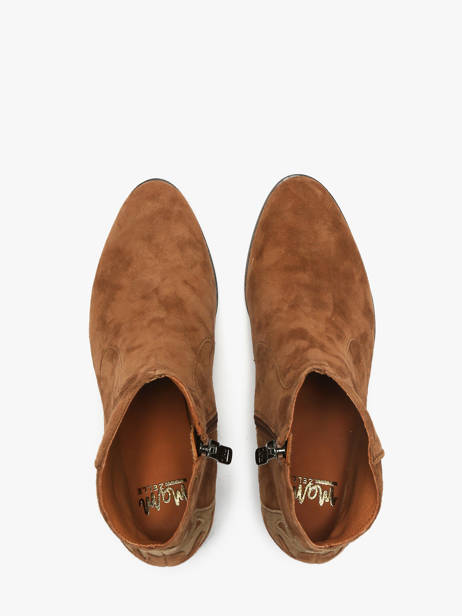 Bottines à Talon En Cuir Mam'zelle Marron accessoires CSGGF41 vue secondaire 3