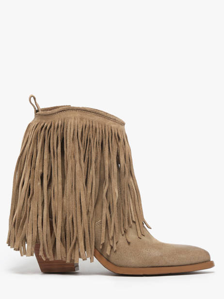 Santiags En Cuir Metisse Beige accessoires XD2125
