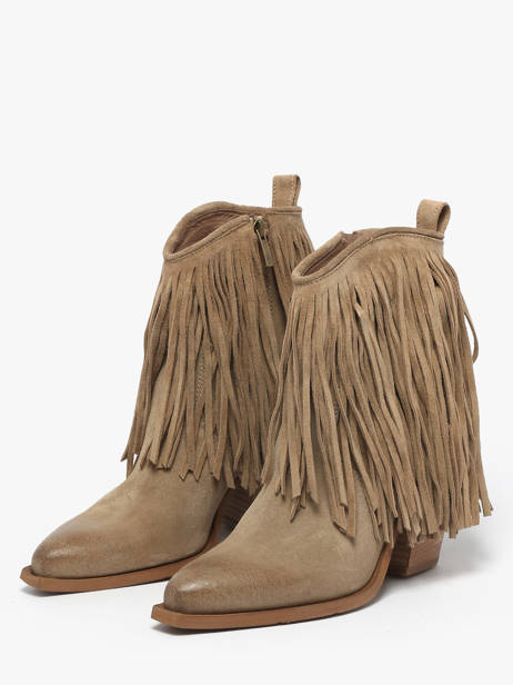 Santiags En Cuir Metisse Beige accessoires XD2125 vue secondaire 1