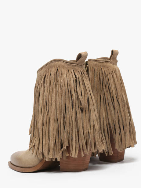 Santiags En Cuir Metisse Beige accessoires XD2125 vue secondaire 2