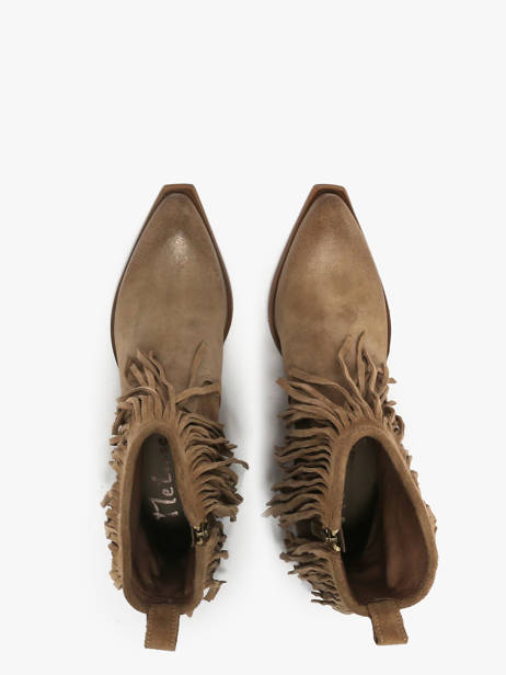 Santiags En Cuir Metisse Beige accessoires XD2125 vue secondaire 3