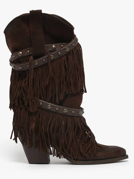 Santiags En Cuir Metisse Marron accessoires XD2128