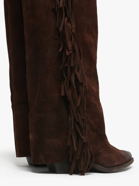 Bottes à Talon En Cuir The icona Marron accessoires TX565 vue secondaire 2