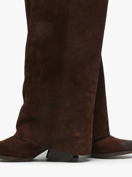 Bottes à Talon En Cuir The icona Marron accessoires TX565 vue secondaire 3