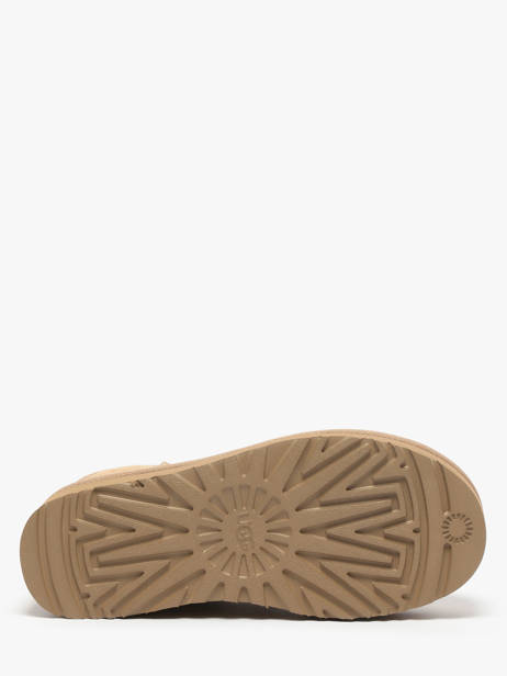 Boots Classic Ultra Mini Platform En Cuir Ugg Beige accessoires 1135092